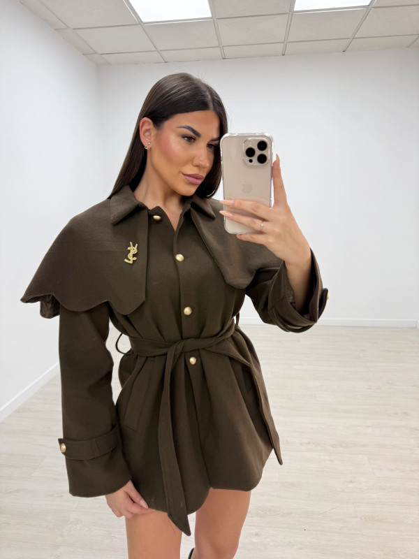 ABRIGO CAPA YSL VERDE